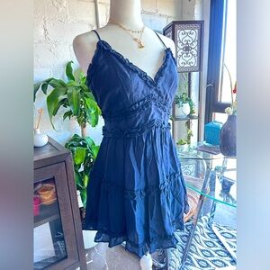 Navy Blue Flowy Dress